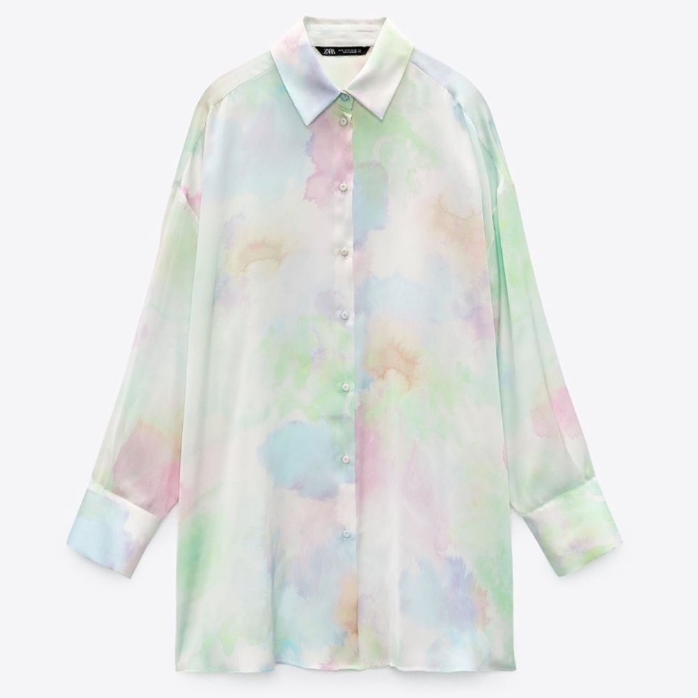 Zara tie dye blouse